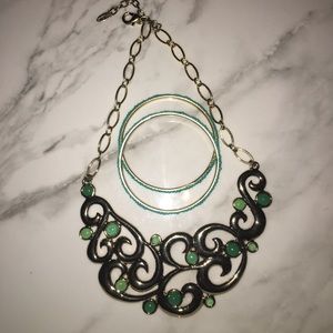 4for$20❣️ST THOMAS STATEMENT NECKLACE + 2 BANGLES